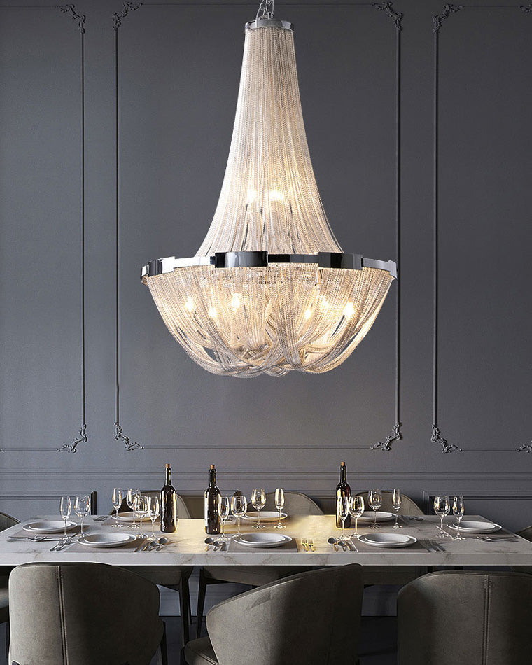 Olverai Tassel Silver Empire Chandelier
