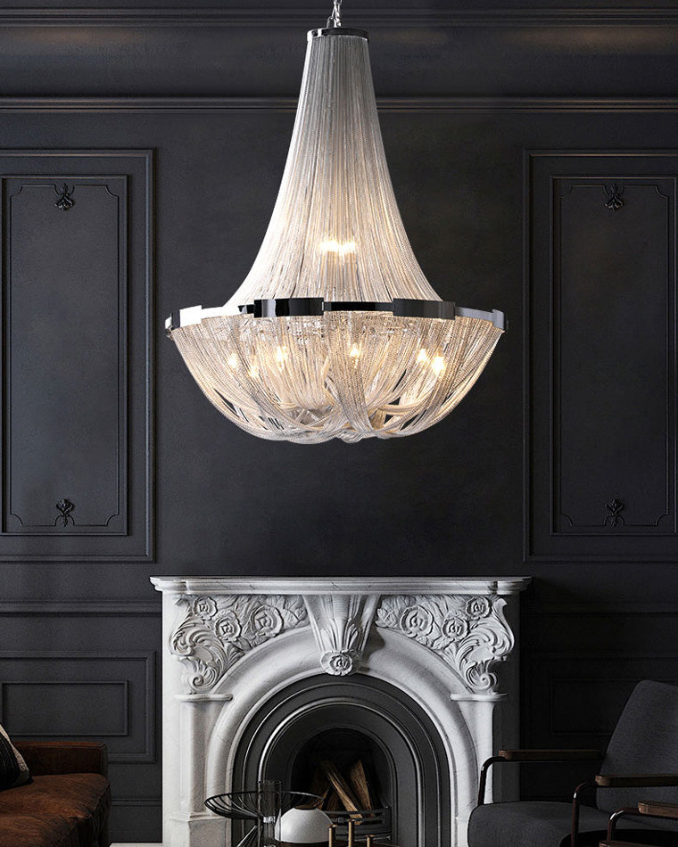 Olverai Tassel Silver Empire Chandelier