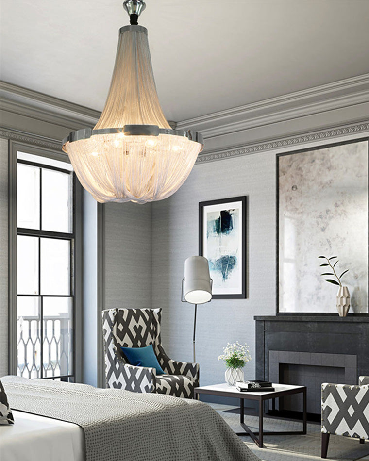 Olverai Tassel Silver Empire Chandelier