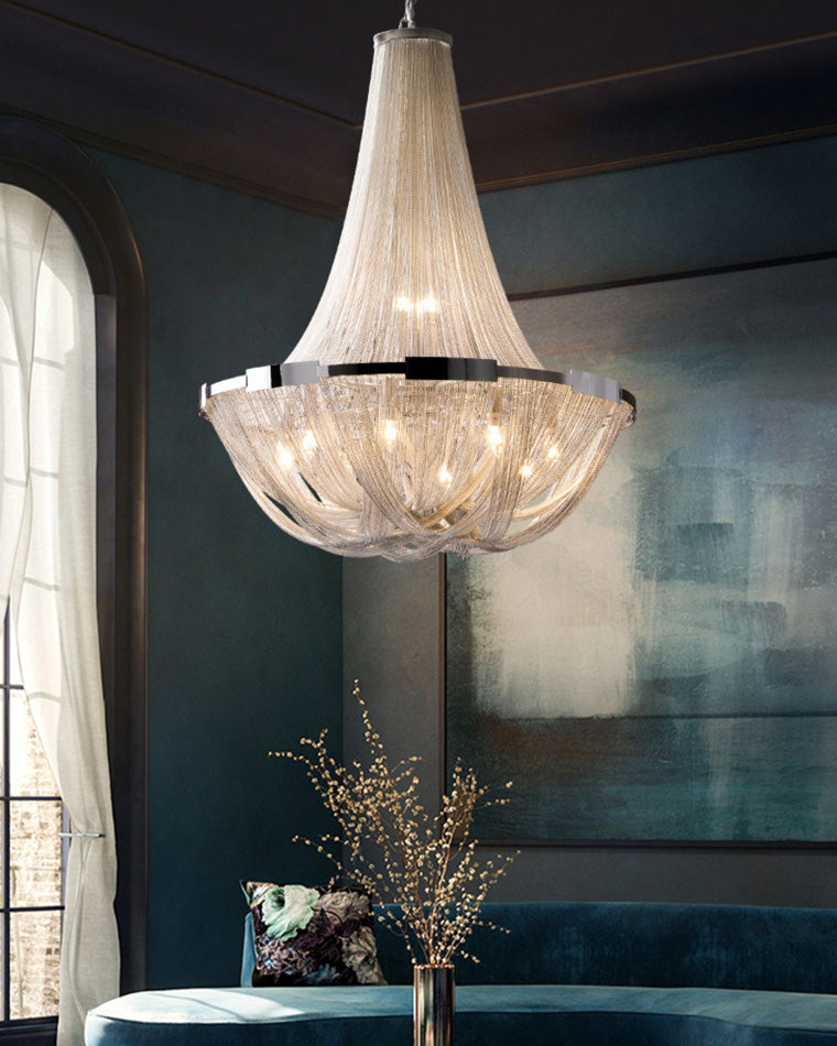 Olverai Tassel Silver Empire Chandelier