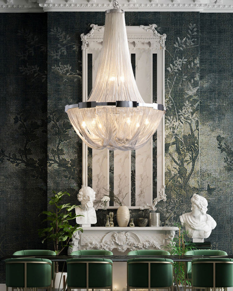 Olverai Tassel Silver Empire Chandelier