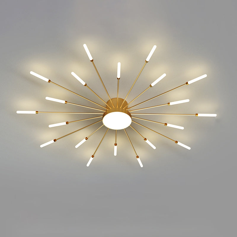 Olverai Firework Sunburst Flush Mount Ceiling Light
