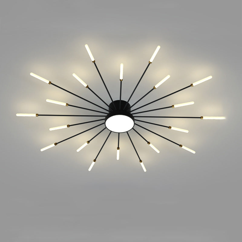 Olverai Firework Sunburst Flush Mount Ceiling Light