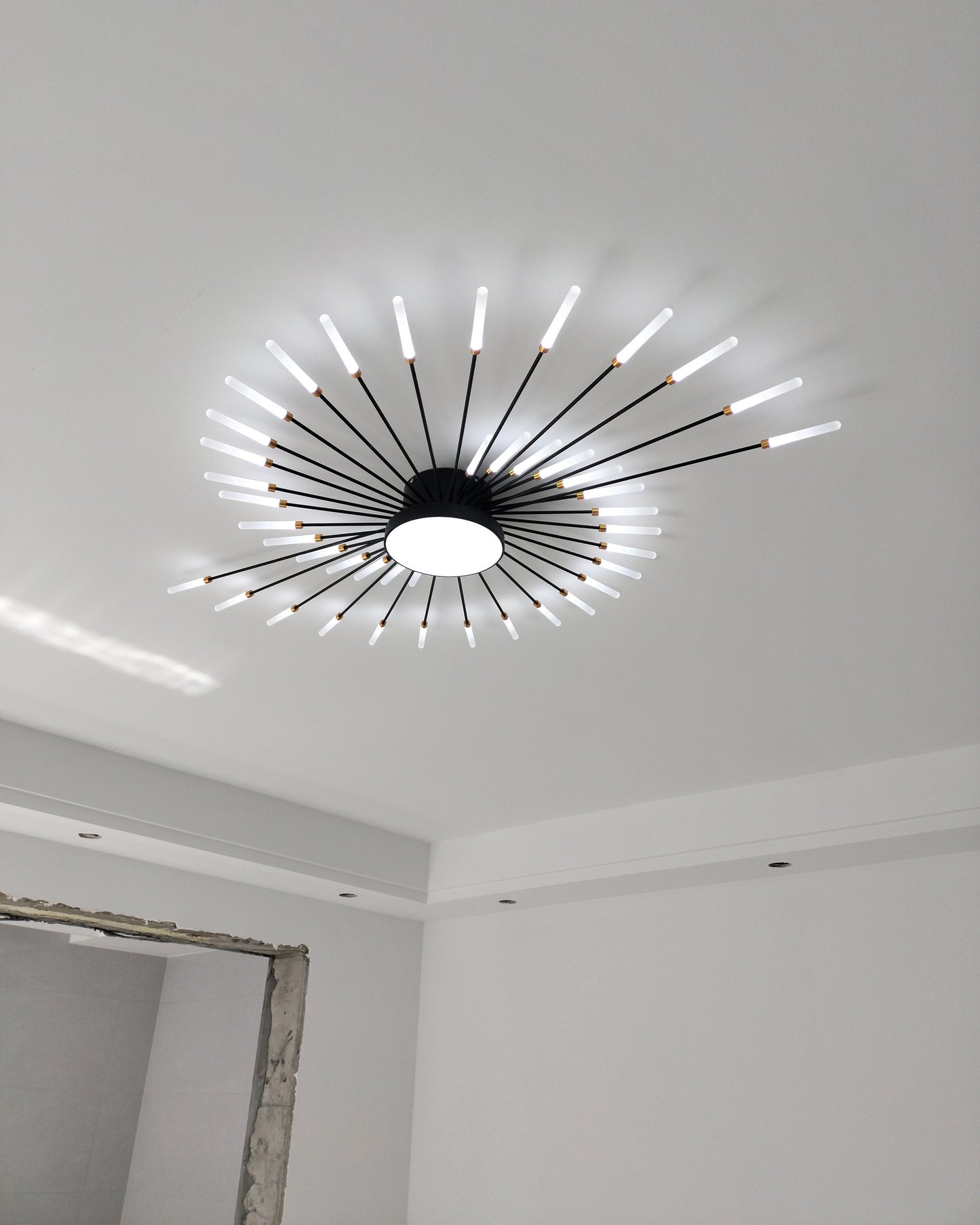 Olverai Firework Sunburst Flush Mount Ceiling Light