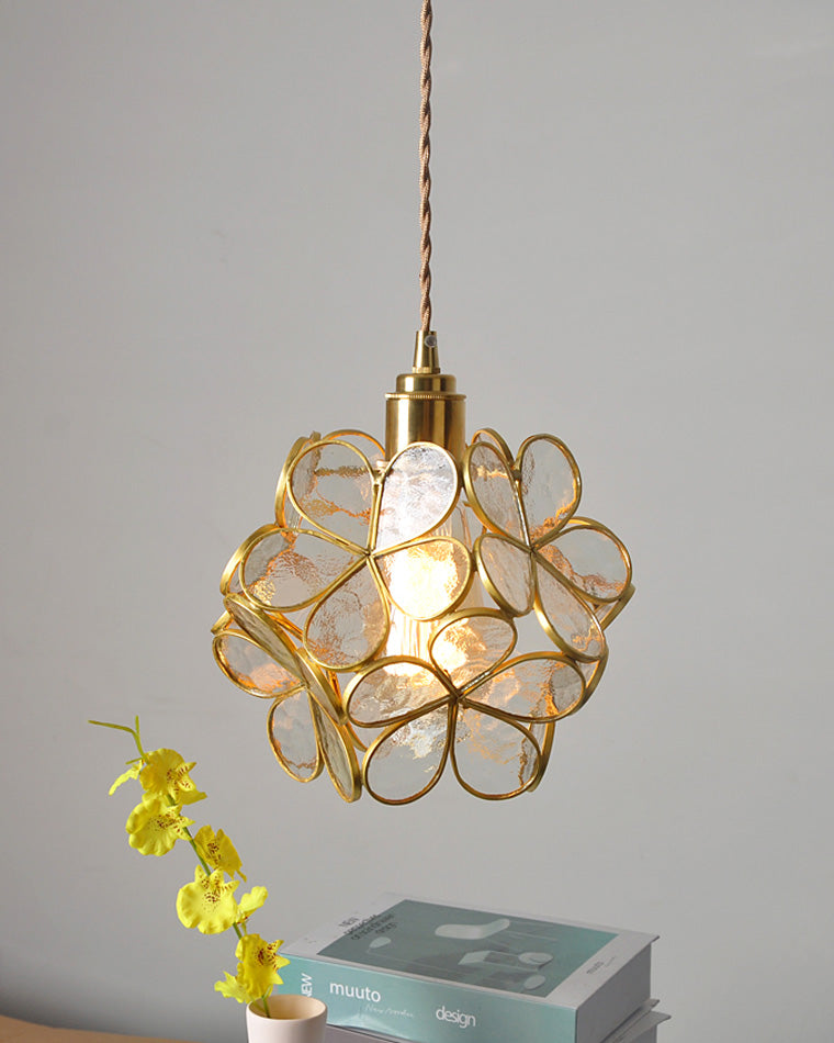 Olverai Cherry Blossom Stained Glass Pendant Light