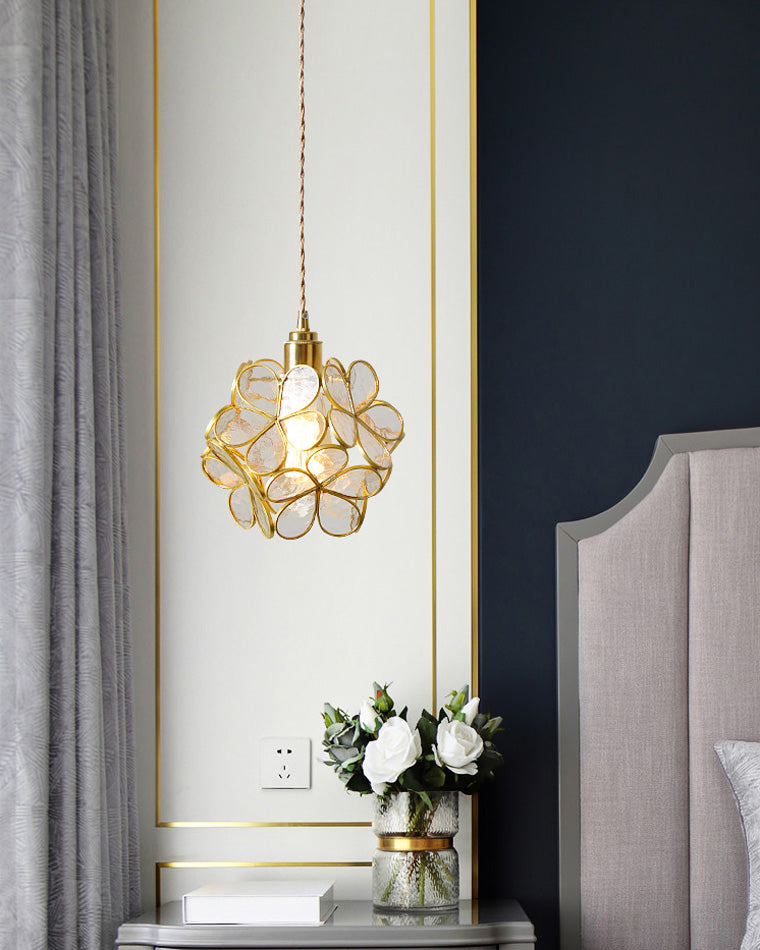 Olverai Cherry Blossom Stained Glass Pendant Light