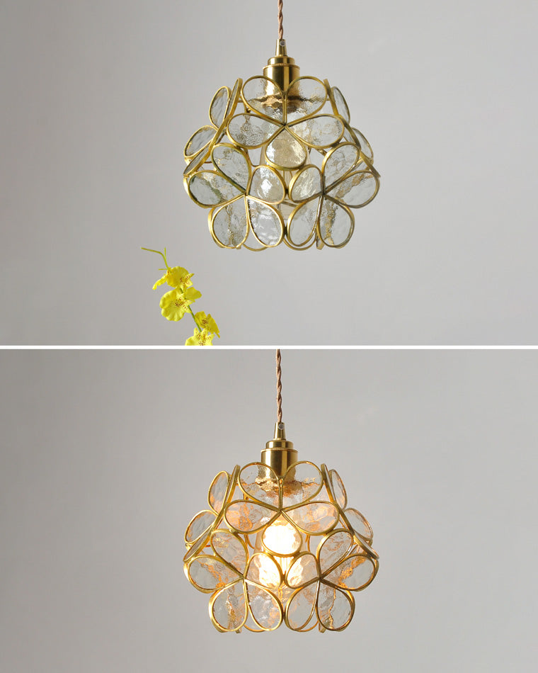 Olverai Cherry Blossom Stained Glass Pendant Light