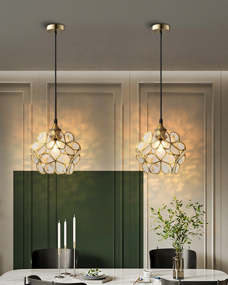 Olverai Cherry Blossom Stained Glass Pendant Light