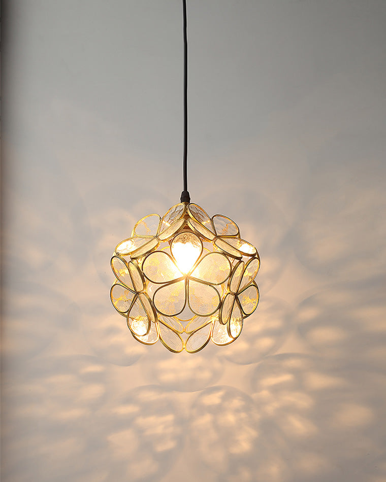 Olverai Cherry Blossom Stained Glass Pendant Light