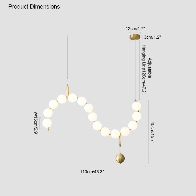 Olverai String Pearl Chandelier