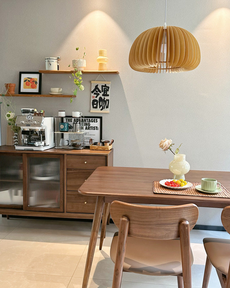 Olverai Pumpkin Wood Pendant Light