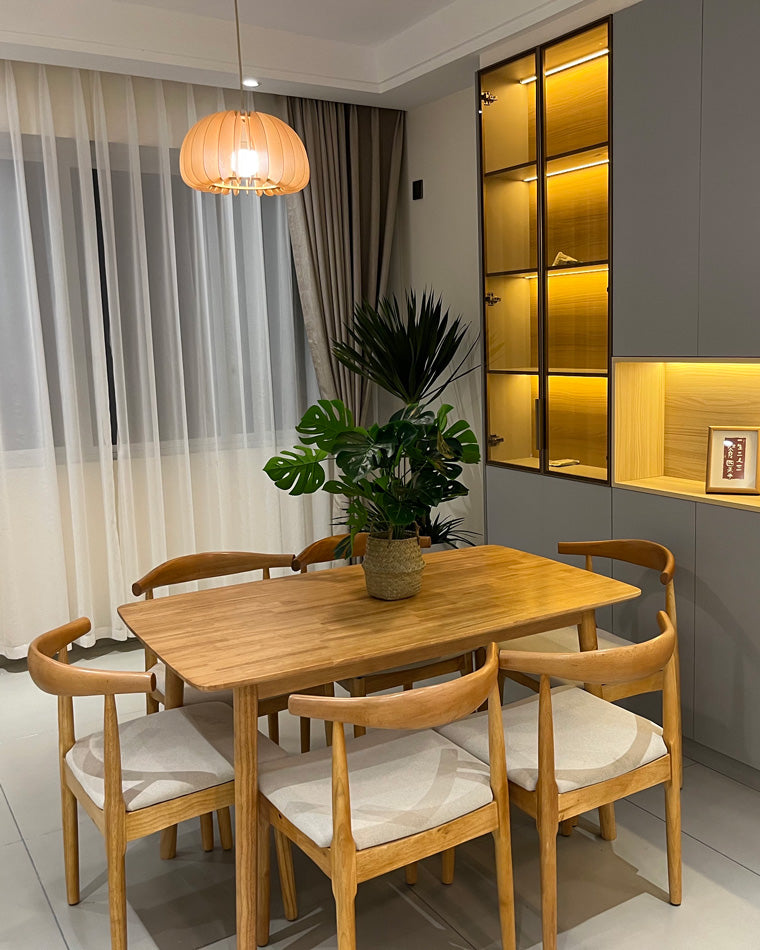 Olverai Pumpkin Wood Pendant Light