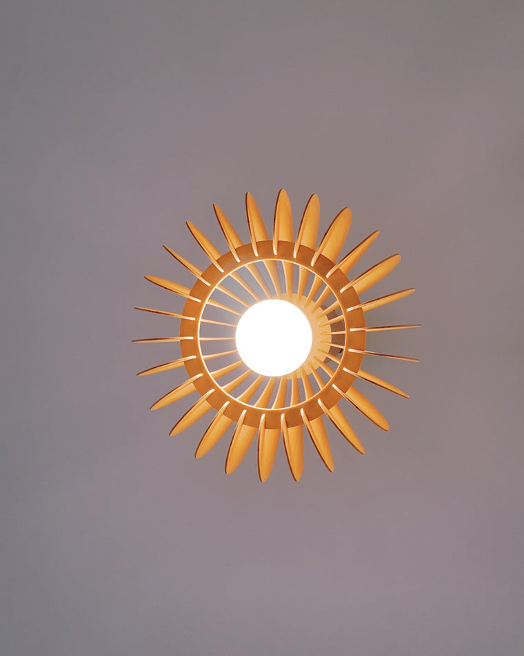 Olverai Pumpkin Wood Pendant Light