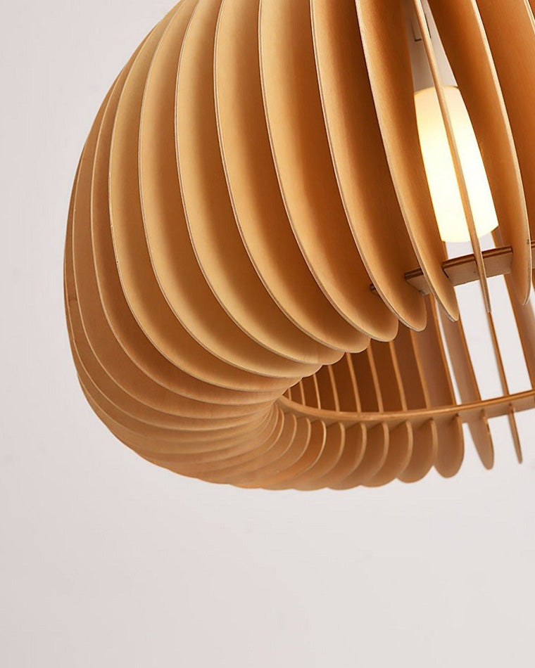 Olverai Pumpkin Wood Pendant Light