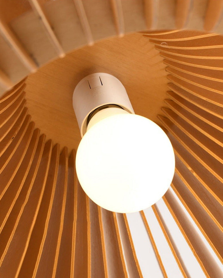 Olverai Pumpkin Wood Pendant Light