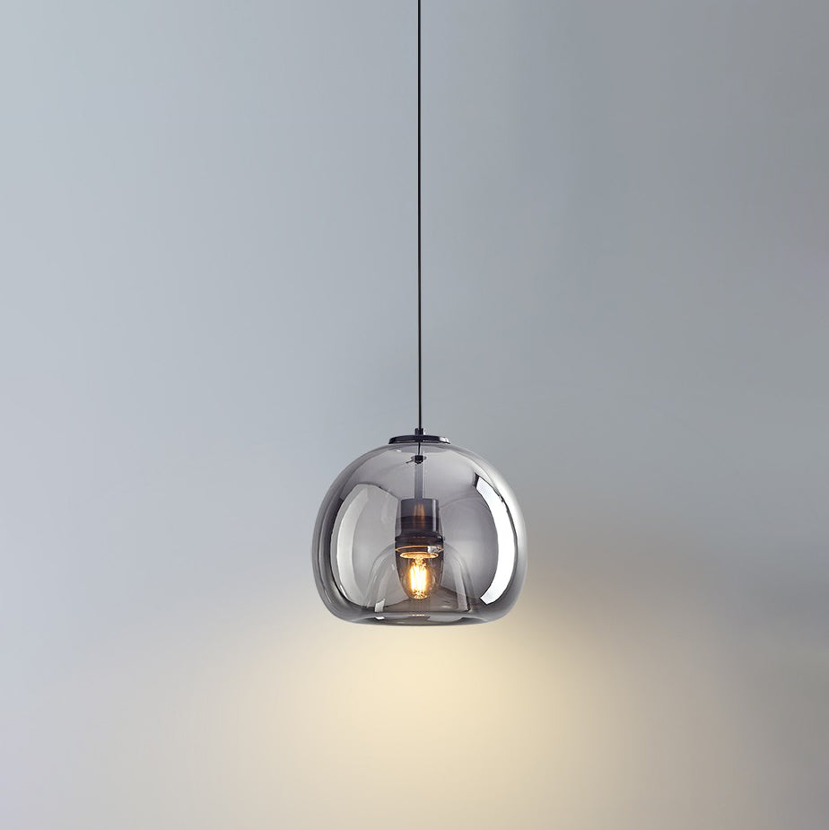 Olverai Smoked/Amber Blown Glass Pendant Light