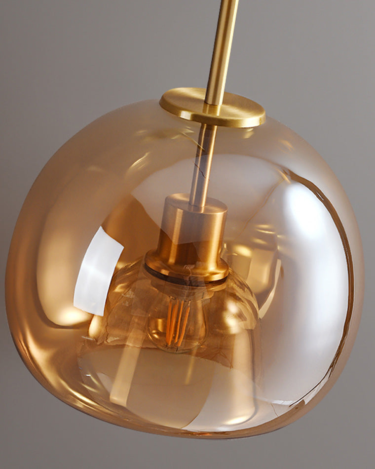 Olverai Smoked/Amber Blown Glass Pendant Light