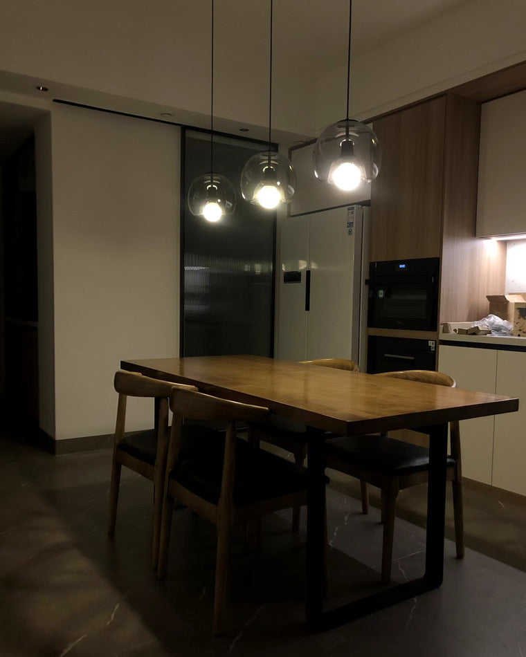 Olverai Smoked/Amber Blown Glass Pendant Light