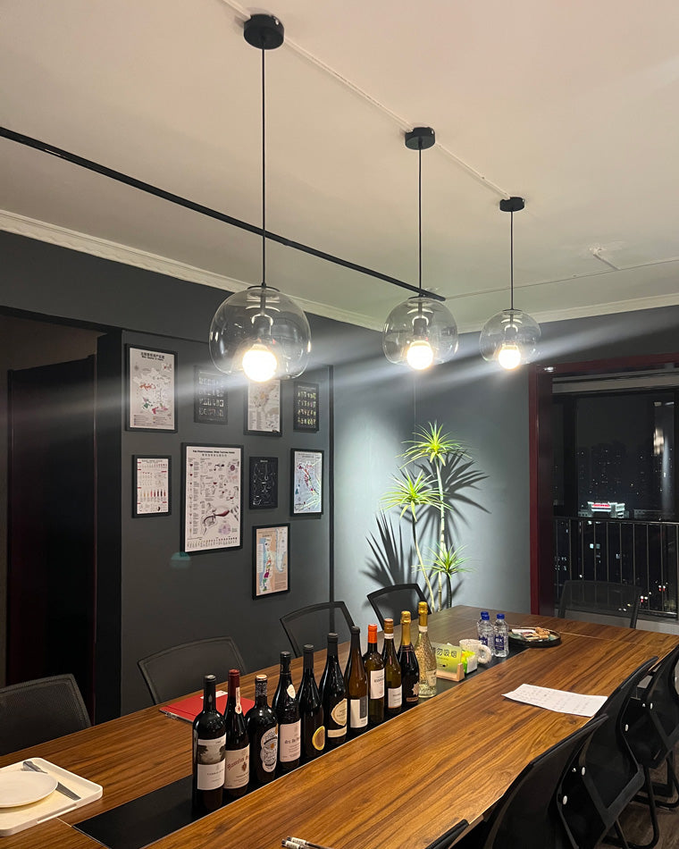 Olverai Smoked/Amber Blown Glass Pendant Light