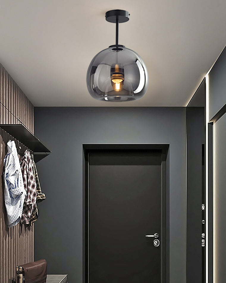 Olverai Smoked/Amber Blown Glass Pendant Light