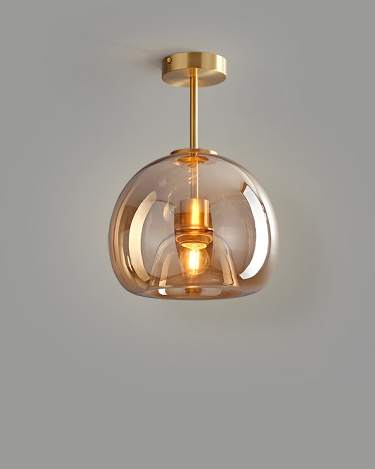 Olverai Smoked/Amber Blown Glass Pendant Light