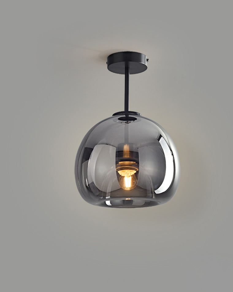 Olverai Smoked/Amber Blown Glass Pendant Light