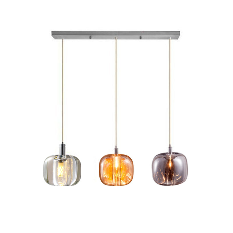 Olverai Colored Glass Multi Pendant Chandelier