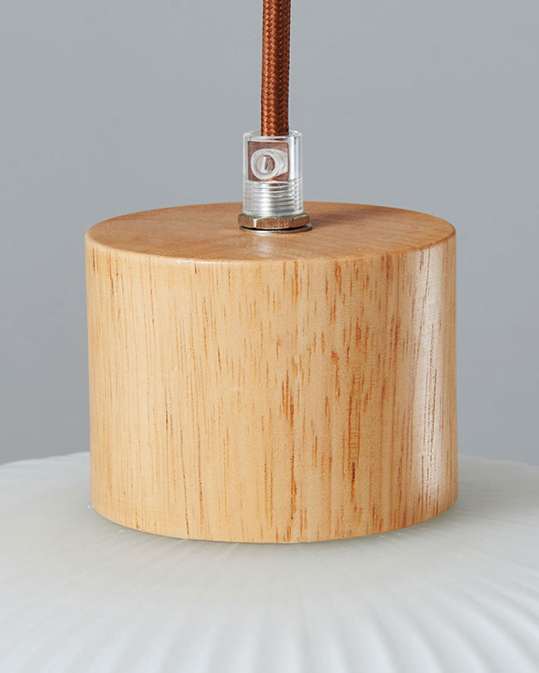 Olverai Ribbed Milk Glass Lantern Pendant Light