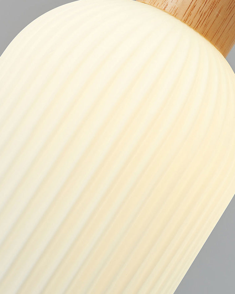 Olverai Ribbed Milk Glass Lantern Pendant Light