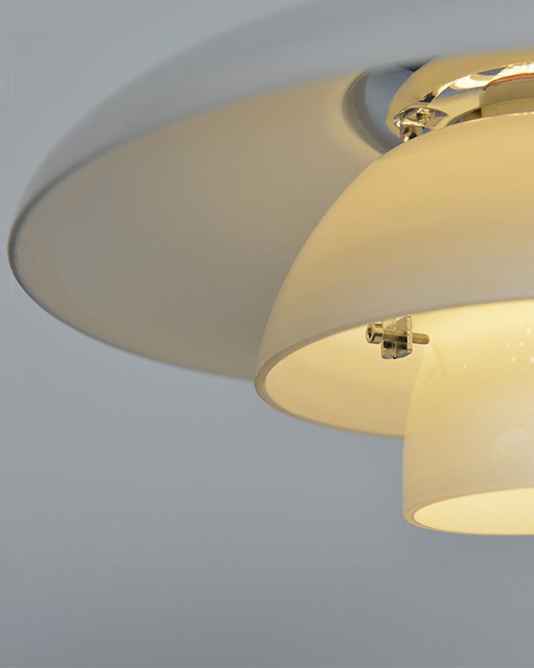 Olverai Danish Designer Milk Glass Pendant Lamp