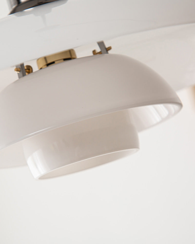 Olverai Danish Designer Milk Glass Pendant Lamp