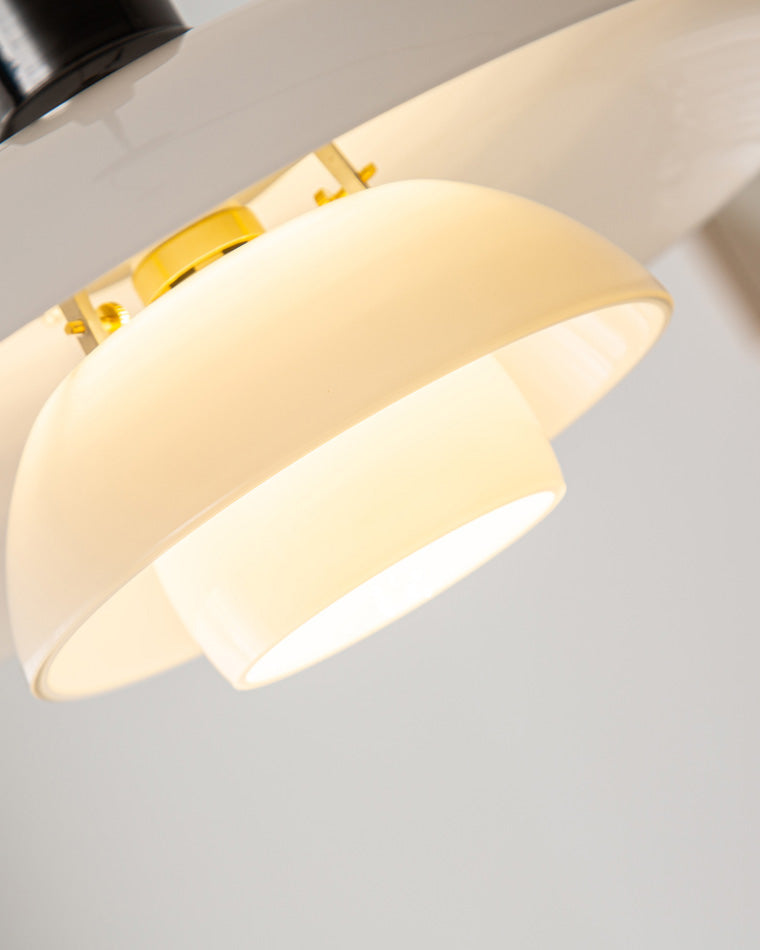 Olverai Danish Designer Milk Glass Pendant Lamp