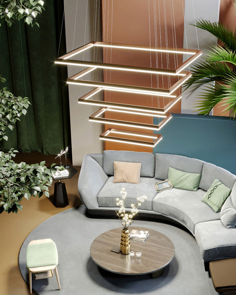 OlveraiTiered Rectangular LED Chandelier
