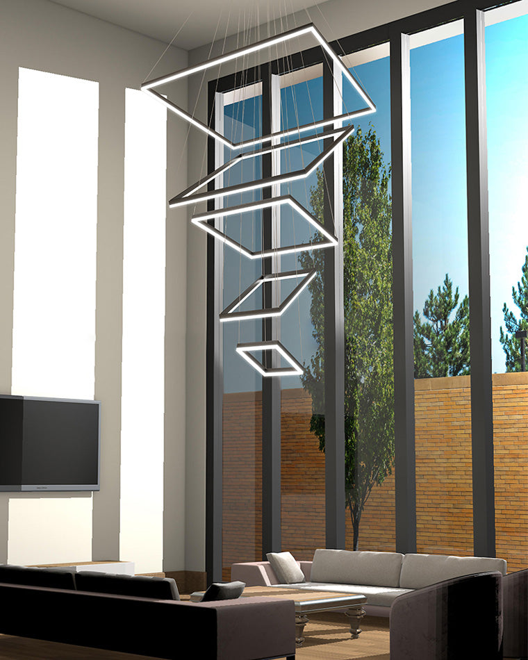 OlveraiTiered Rectangular LED Chandelier