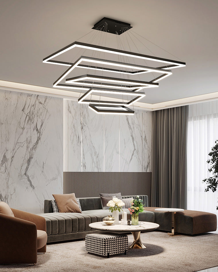 OlveraiTiered Rectangular LED Chandelier