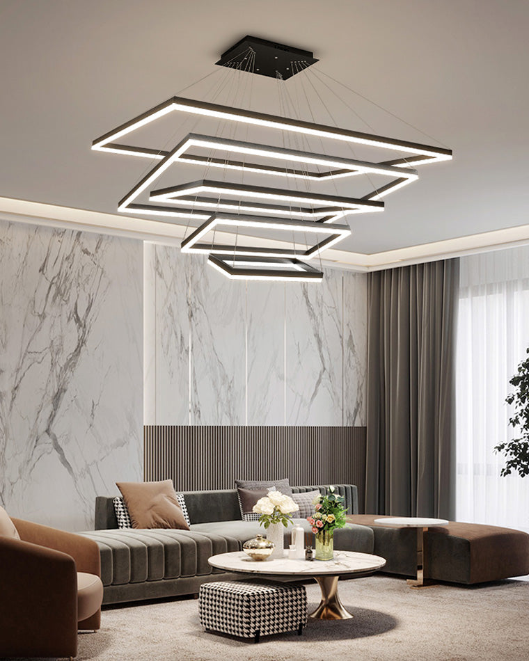 OlveraiTiered Rectangular LED Chandelier