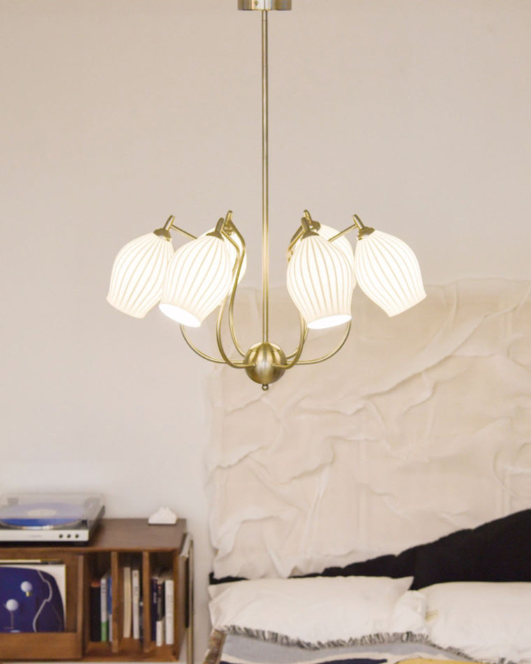 Olverai Mid Century Modern Ceramic Arm Chandelier