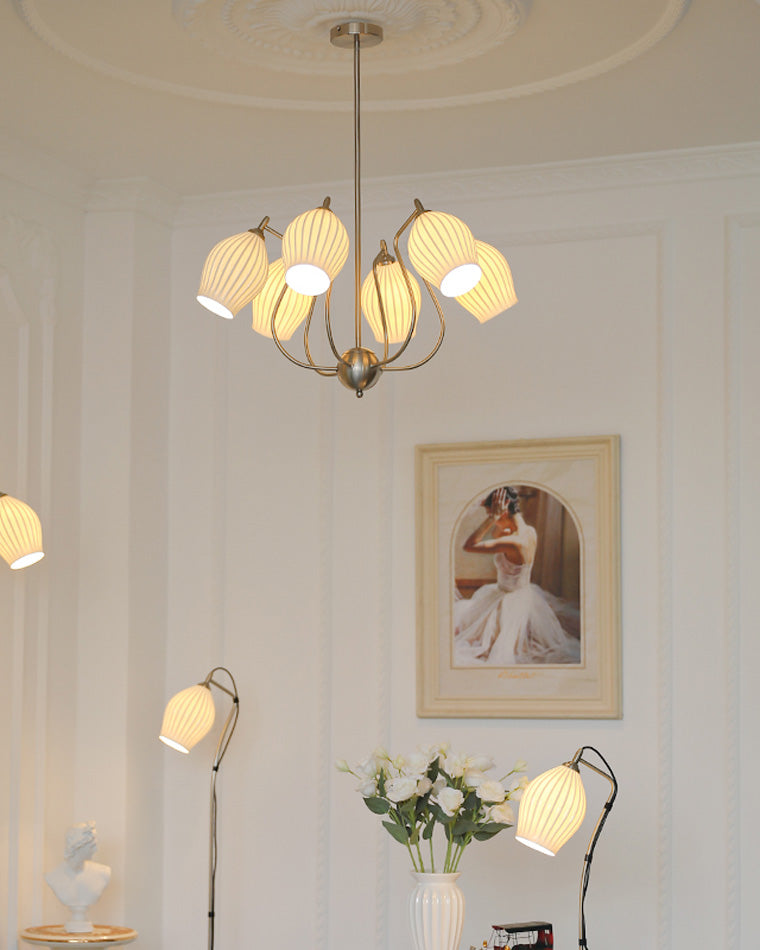 Olverai Mid Century Modern Ceramic Arm Chandelier