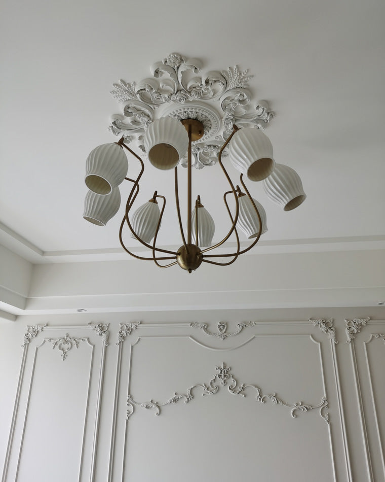 Olverai Mid Century Modern Ceramic Arm Chandelier
