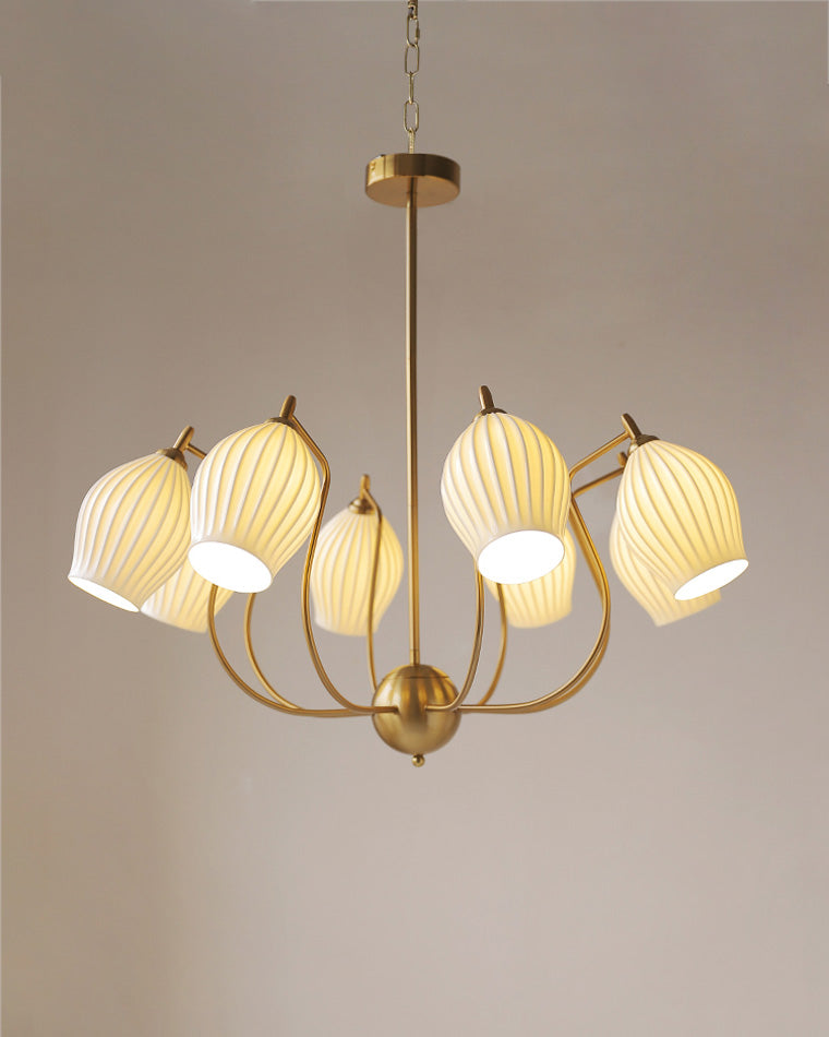 Olverai Mid Century Modern Ceramic Arm Chandelier