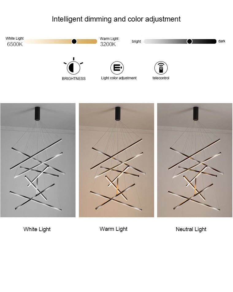 Olverai Multi Sticks LED Chandelier