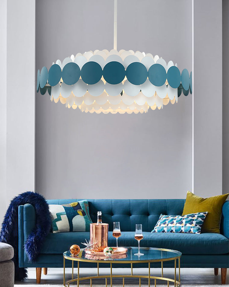 Olverai Scandi Scalloped Round Chandelier