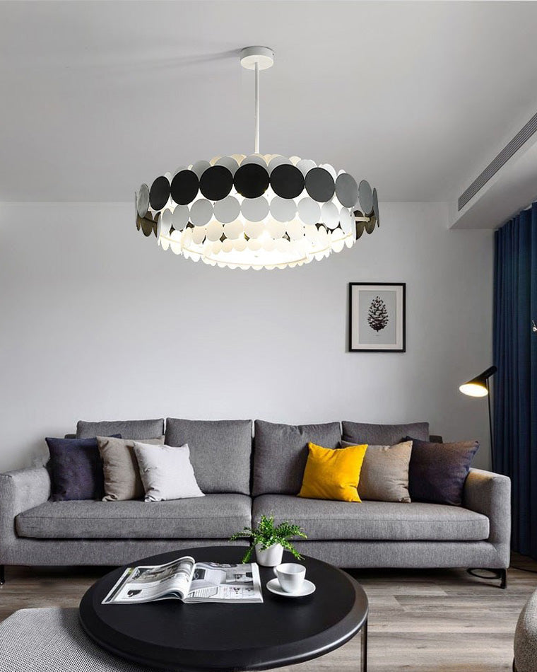 Olverai Scandi Scalloped Round Chandelier