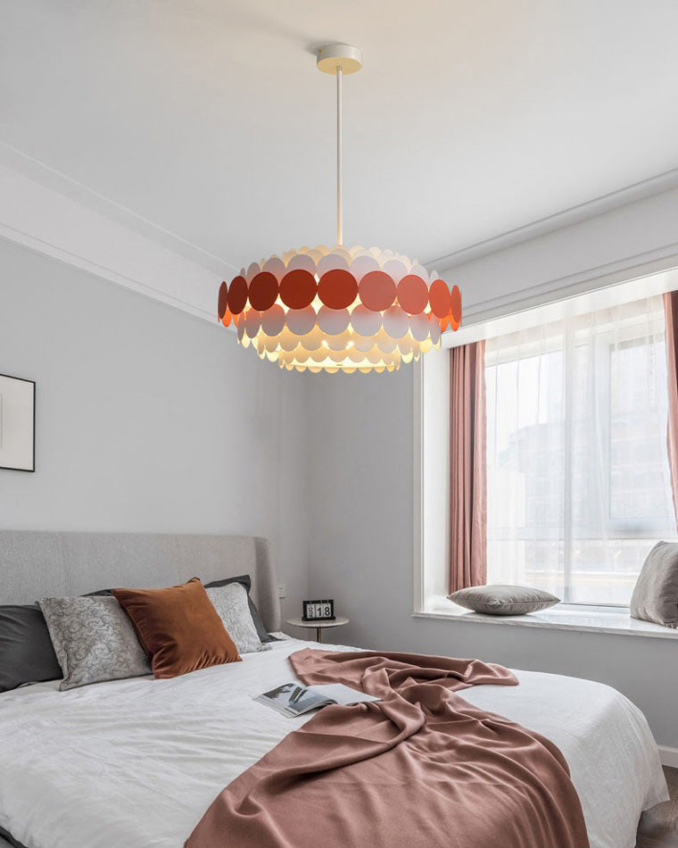 Olverai Scandi Scalloped Round Chandelier