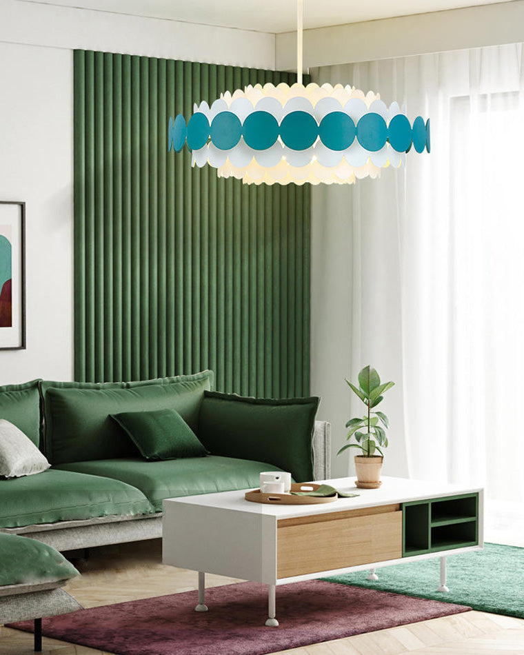 Olverai Scandi Scalloped Round Chandelier