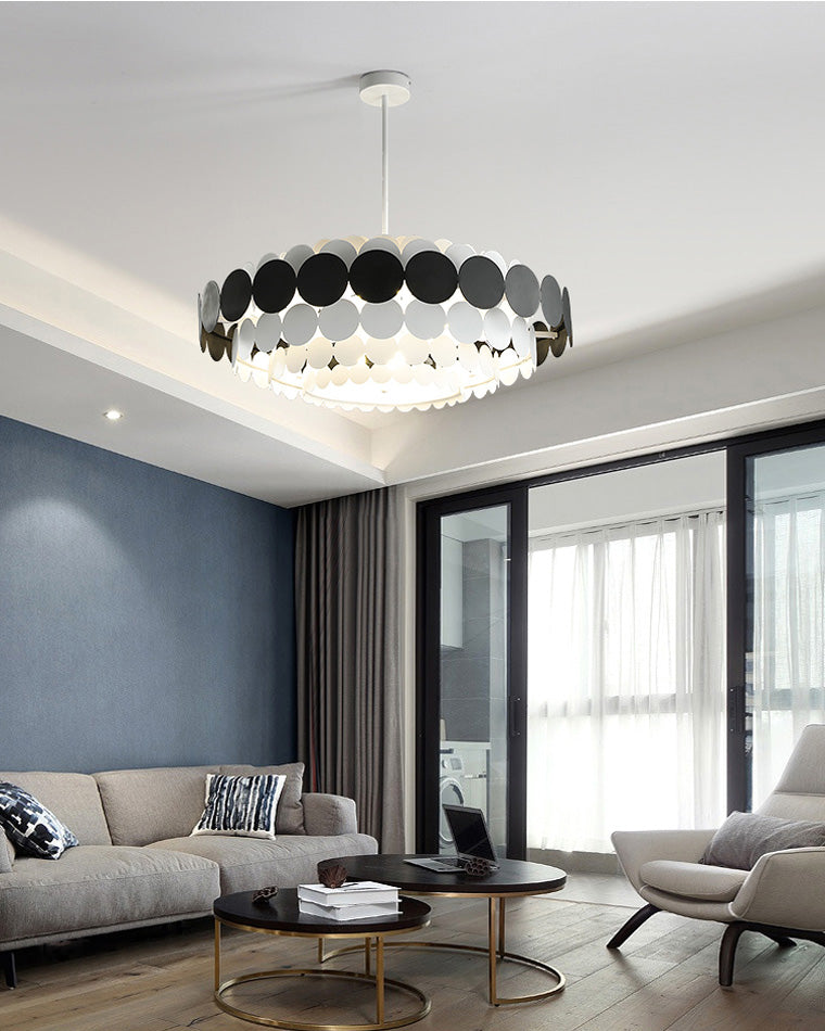 Olverai Scandi Scalloped Round Chandelier