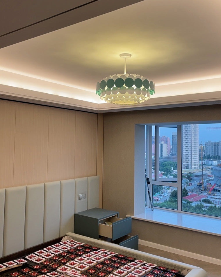 Olverai Scandi Scalloped Round Chandelier