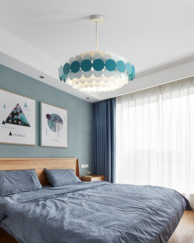 Olverai Scandi Scalloped Round Chandelier