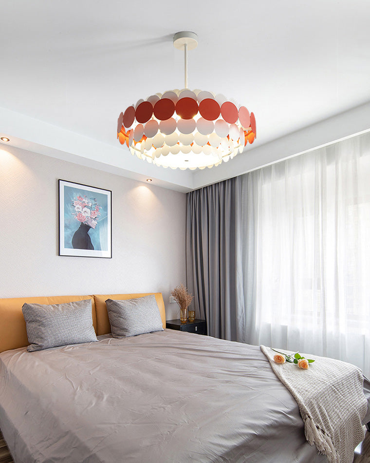 Olverai Scandi Scalloped Round Chandelier