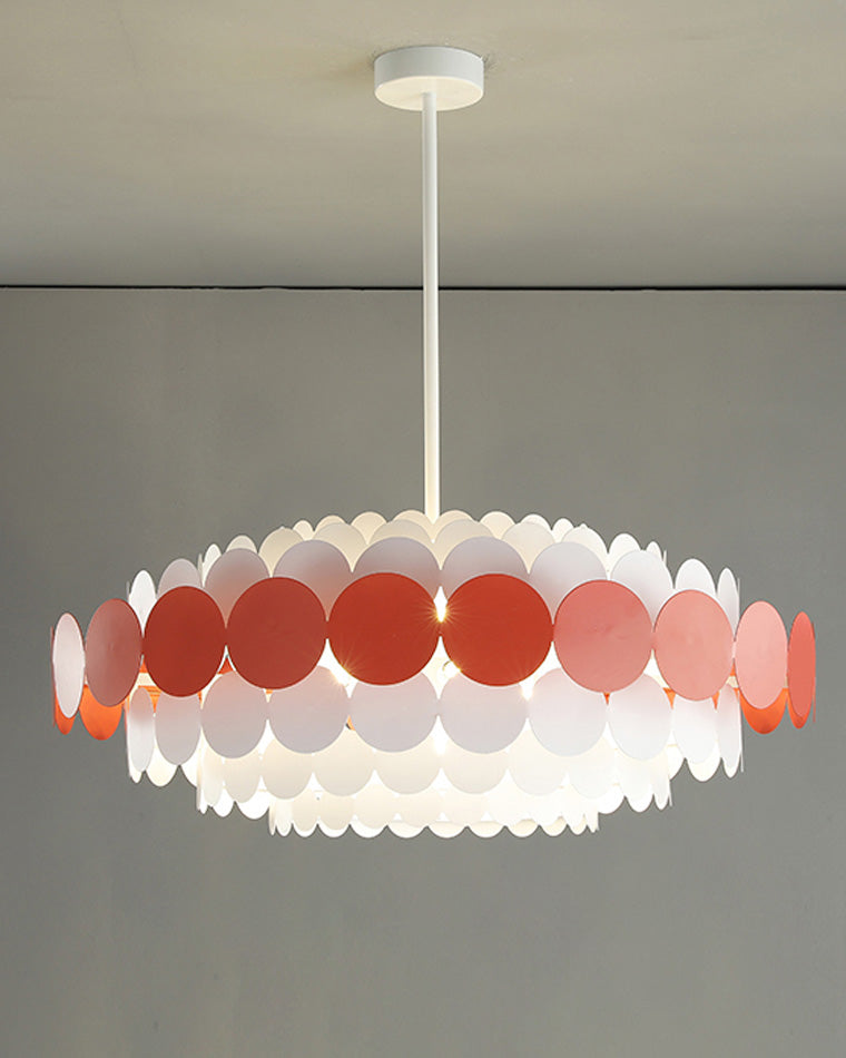 Olverai Scandi Scalloped Round Chandelier